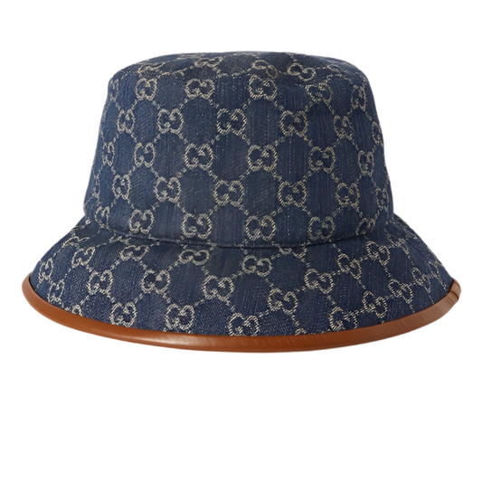 GUCCI BLUE DENIM BUCKET HAT