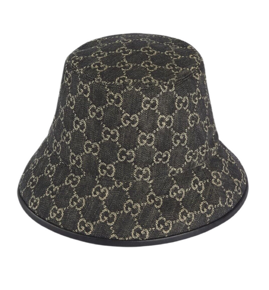 GUCCI BLACK DENIM BUCKET HAT