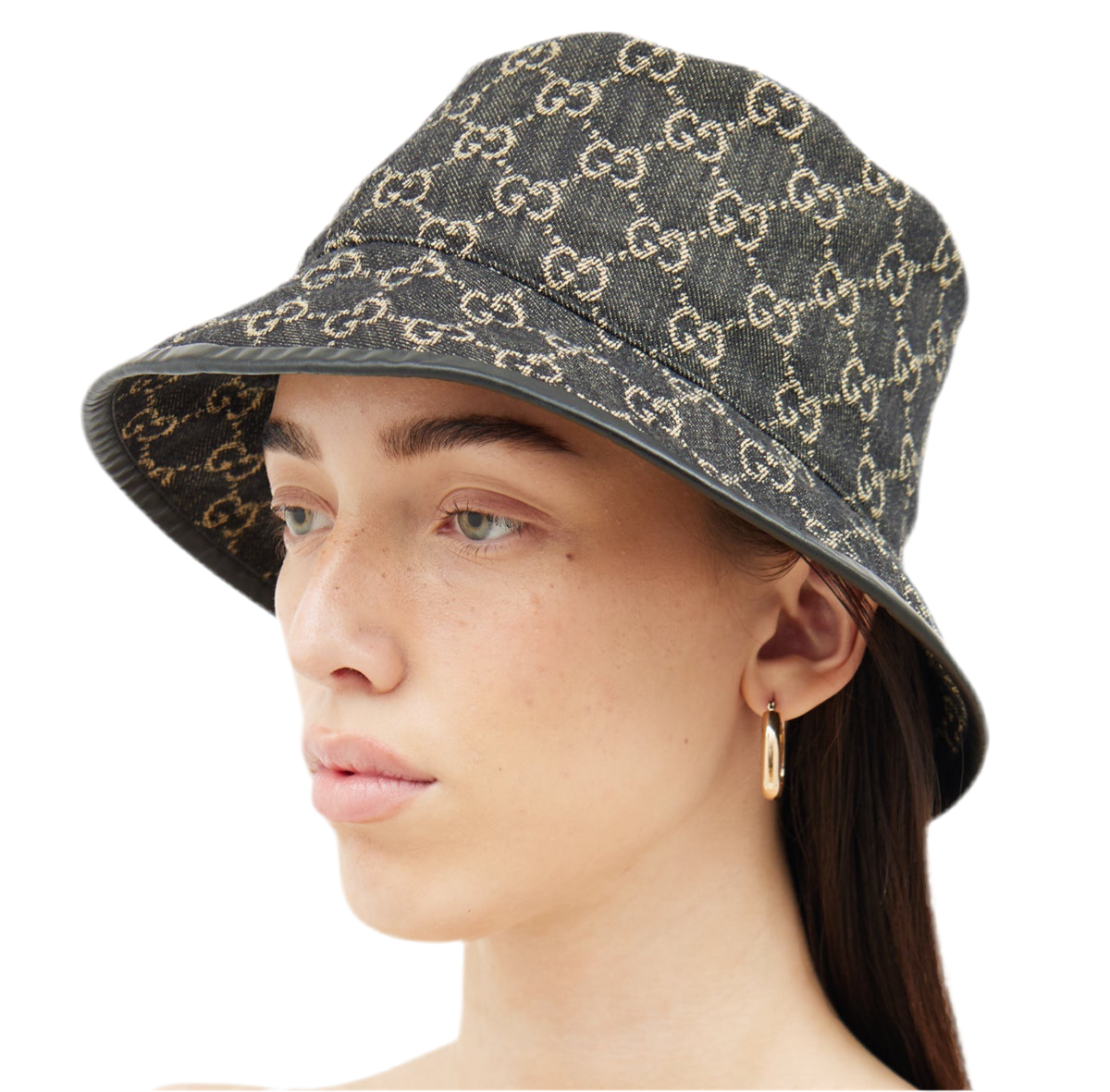 GUCCI BLACK DENIM BUCKET HAT